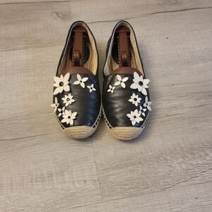 Michael Kors Black Floral Espadrilles